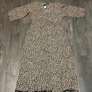 Leopard Print Long Dress City Chic Size L (20)